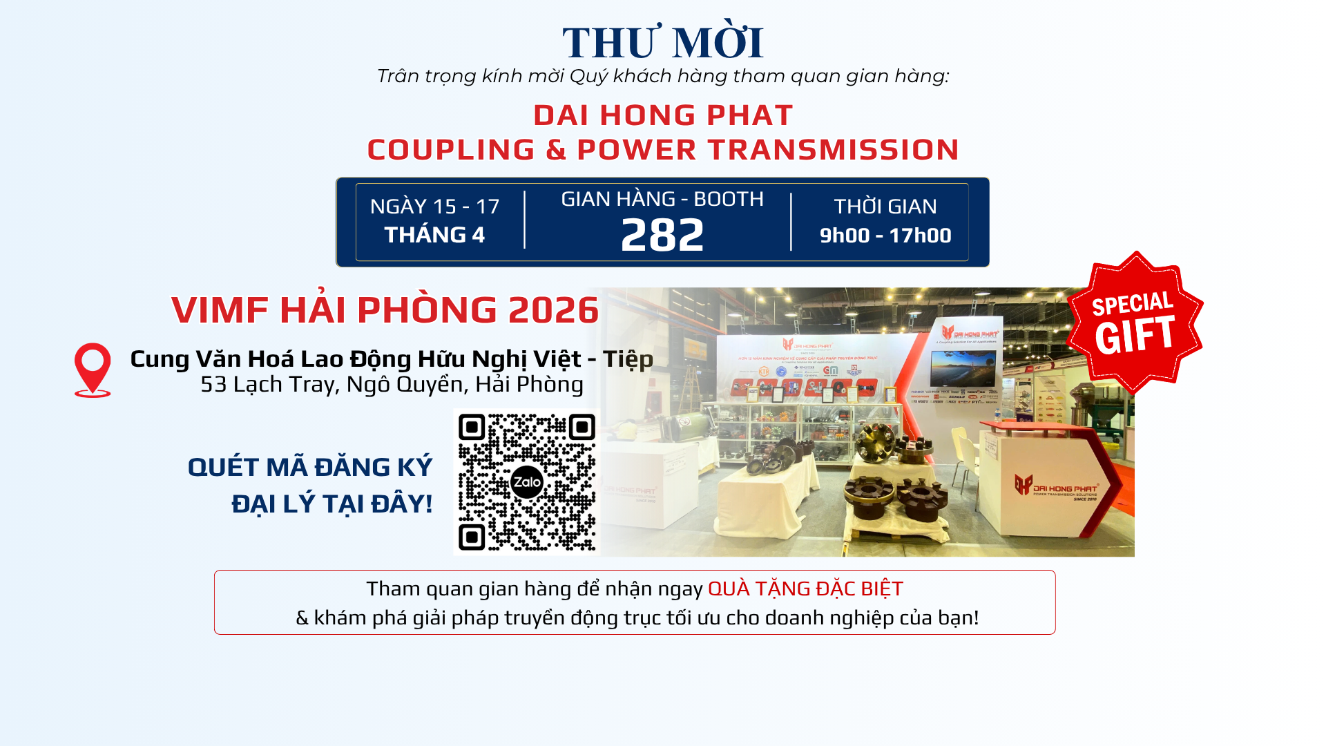 THƯ MỜI THAM QUAN GIAN HÀNG ĐẠI HỒNG PHÁT – VIMF HẢI PHÒNG 2026